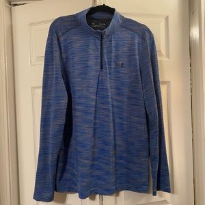 Blue Fitted 3/4 zip Under Armour